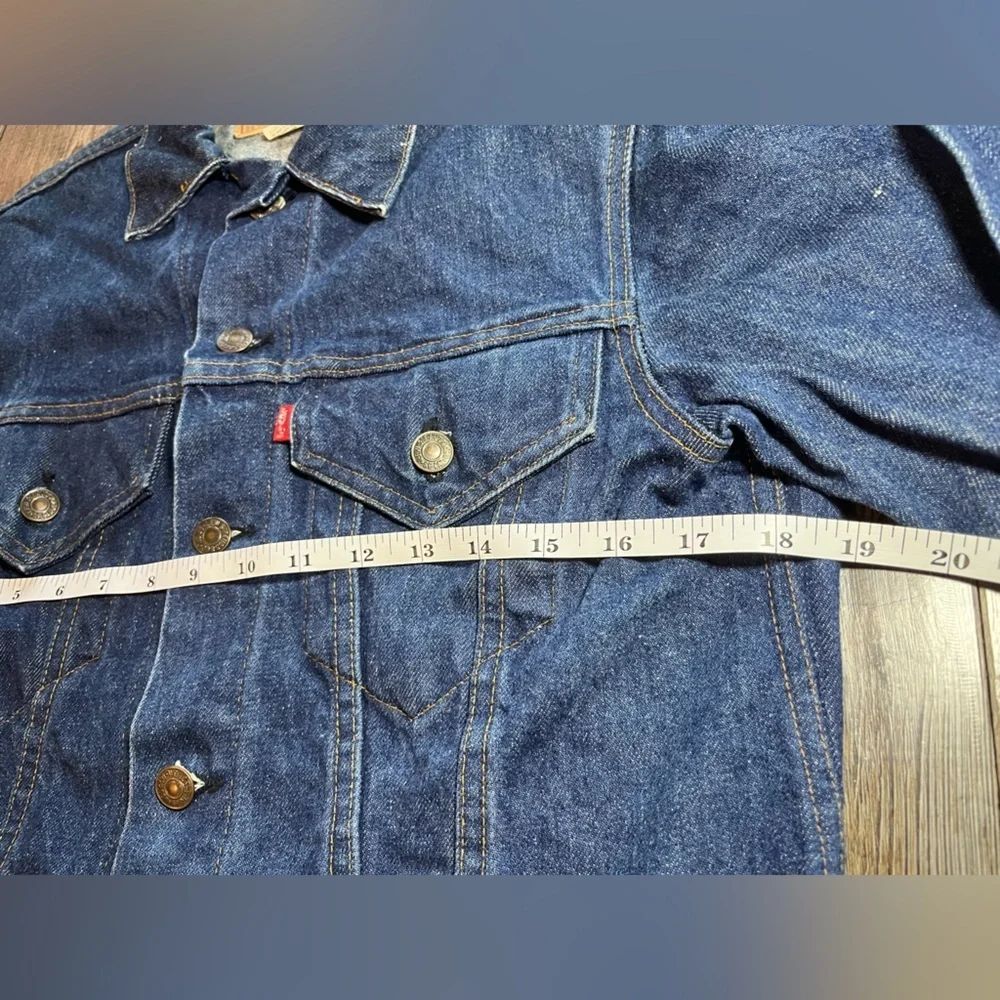 Vintage Levi's 70's 70505 0217 Type III Trucker Jacket Small e Sz 38 Made in USA - Picture 13 of 15